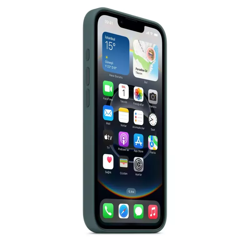 Funda de silicona Apple iPhone 16e Lake verde