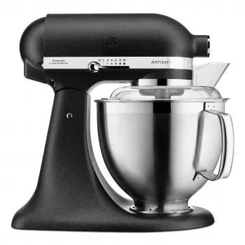 Robot de cocina KITCHENAID ARTISAN 5KSM185PS — bol de acero inoxidable de 4,8 L, 300 W, 10 velocidades, negro