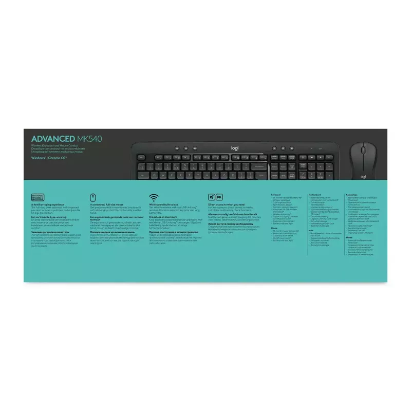 Conjunto de teclado y ratón inalámbricos LOGITECH Mk540 Advanced - Azerty belga