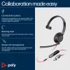 Auriculares HP Poly Blackwire 5210 monoaurales USB-C + conector de 3,5 mm + adaptador USB-C/A (Bulk)