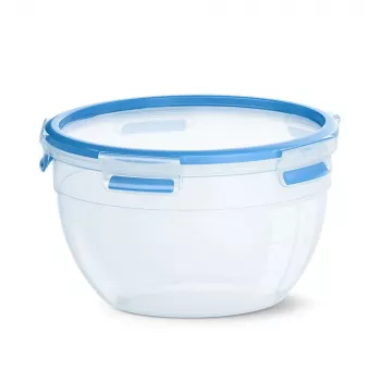 EMSA CLIP & CLOSE N10114 Recipiente redondo 2,6 L Azul, Transparente 1 unidad