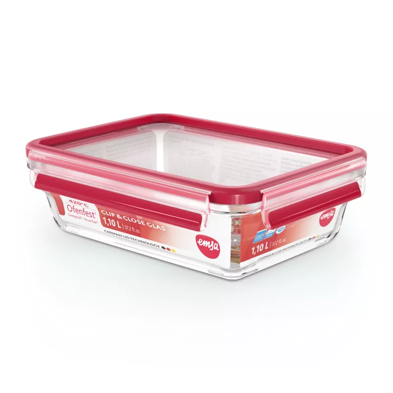 EMSA CLIP & CLOSE N10409 Recipiente rectangular 1,1 L Transparente 1 ud.