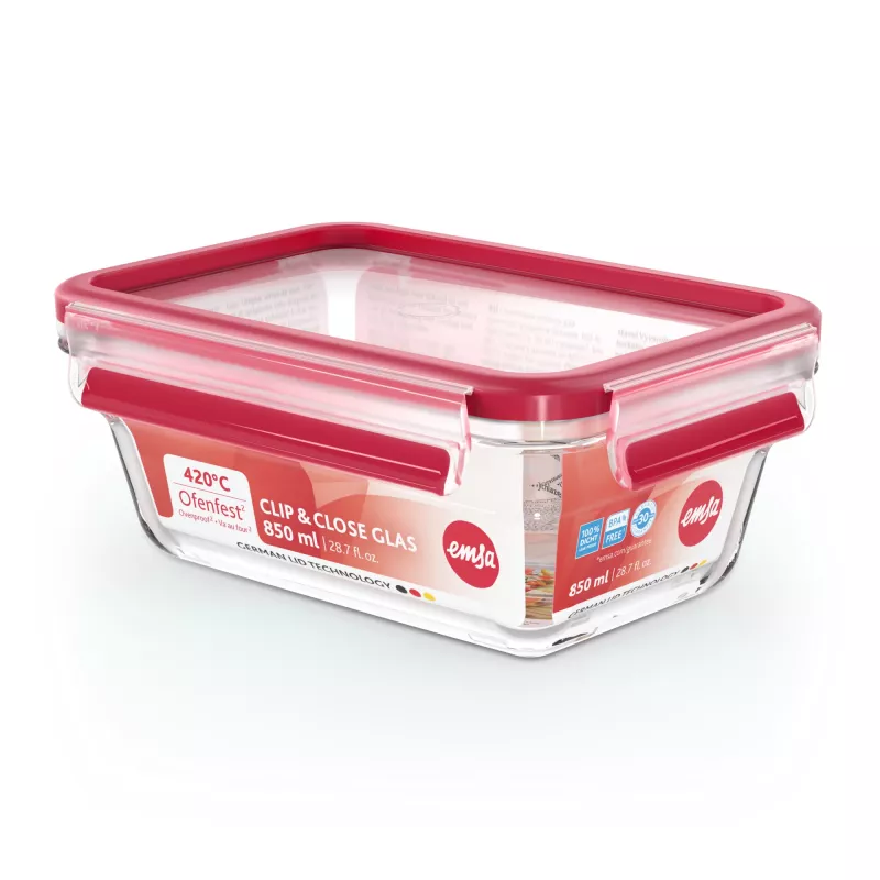 EMSA CLIP & CLOSE N10408 Caja rectangular 0,85 l Transparente 1 unidad