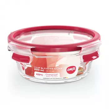 EMSA CLIP & CLOSE N10403 Recipiente redondo 0,6 L Transparente 1 ud.