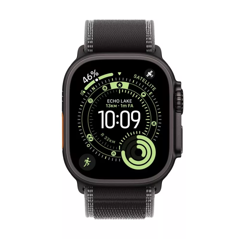 APPLE Watch Ultra 3 (2025) LTE 49mm Caja de titanio con Trail Loop M/L - Negro/Gris oscuro