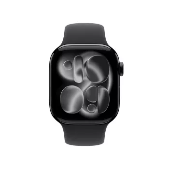 APPLE Watch Series 11 (2025) GPS 42mm carcasa de aluminio Jet Black con correa deportiva S/M - negro