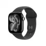 APPLE Watch Series 11 (2025) GPS 42mm carcasa de aluminio Jet Black con correa deportiva S/M - negro
