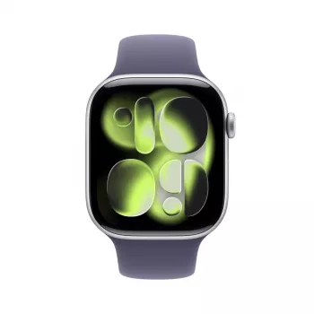 APPLE Watch Series 11 GPS + Cellular 46mm Caja de aluminio plateada con correa deportiva Purple Fog M/L