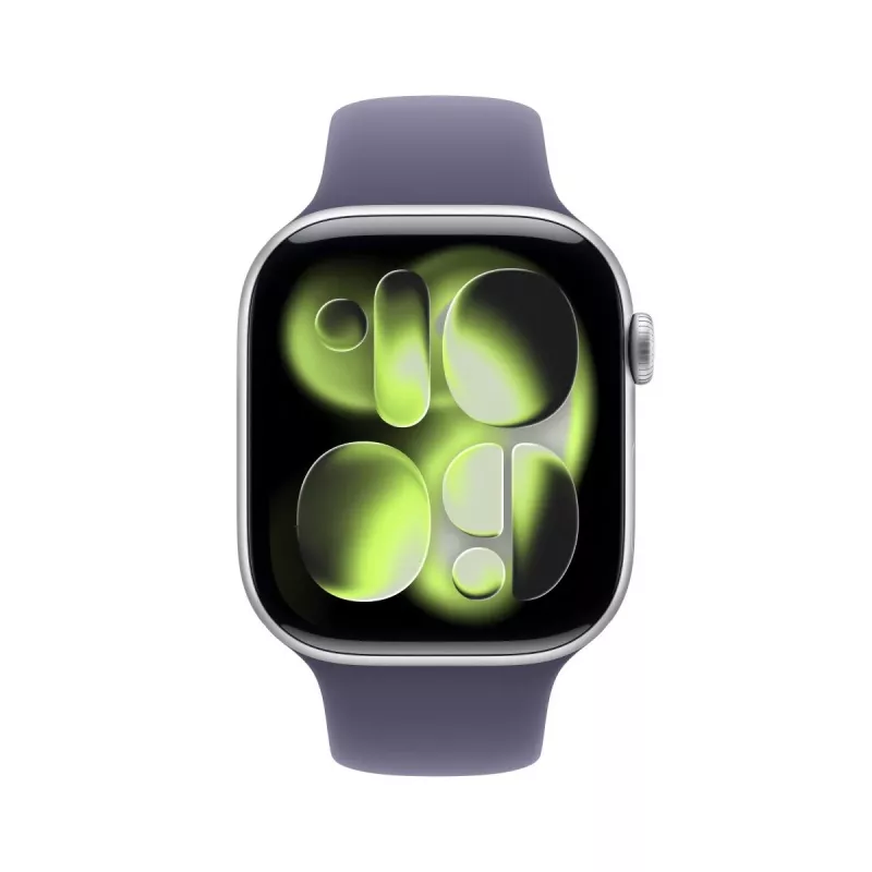 APPLE Watch Series 11 GPS + Cellular 46mm Caja de aluminio plateada con correa deportiva Purple Fog M/L
