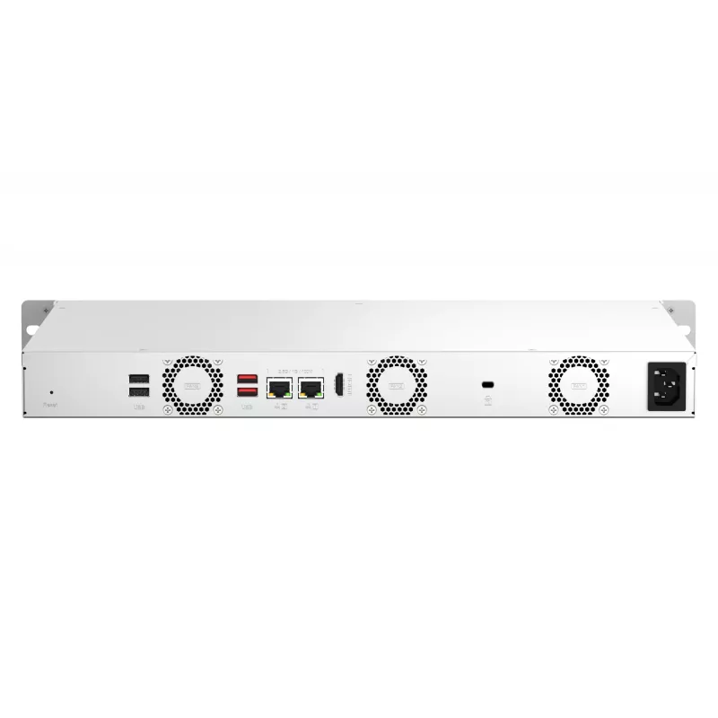 NAS QNAP TS-464eU Rack (1U) Intel® Celeron® N5095 8 GB DDR4 0 TB QNAP Turbo System aluminio, negro