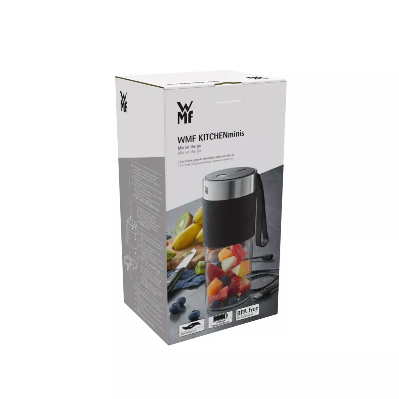 Batidora de vaso WMF KITCHENminis 0416700011 0,3 L 50 W negra, acero inoxidable, transparente