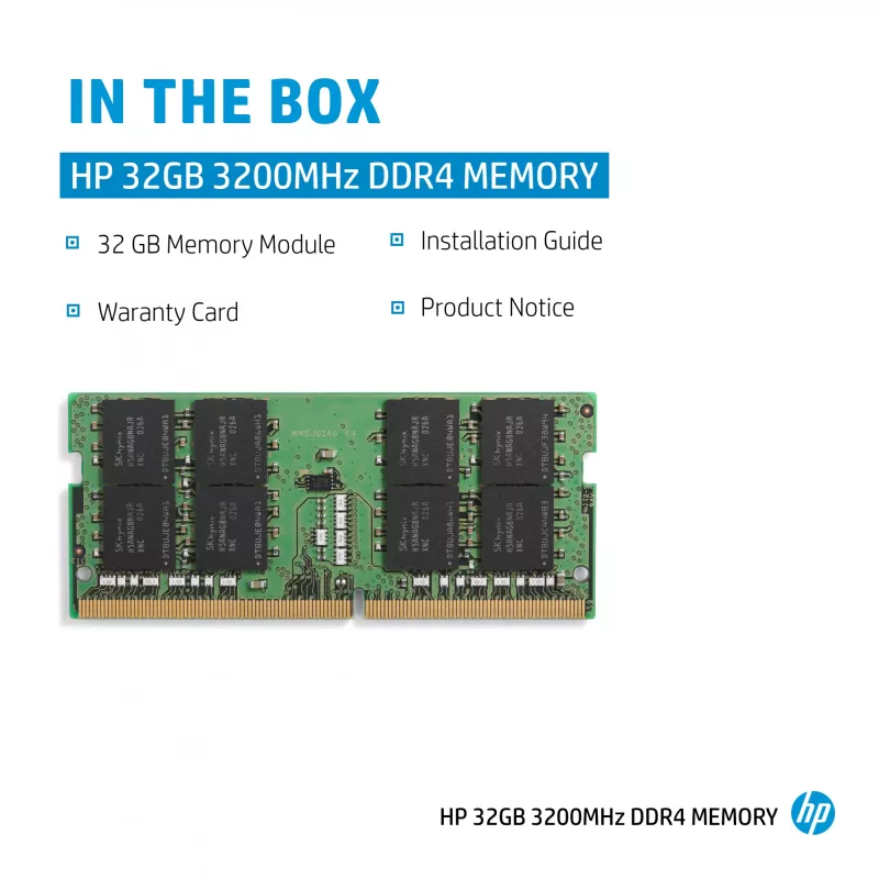 HP DDR4 - Módulo - 32 GB - SO DIMM 260-PIN - 3200 MHz / PC4-25600