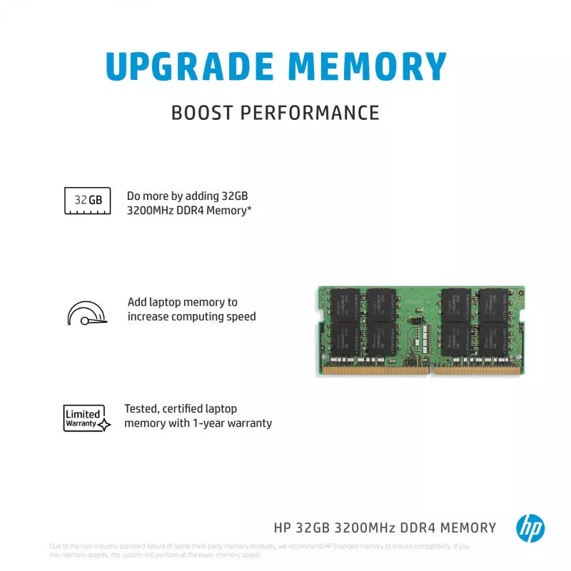 HP DDR4 - Módulo - 32 GB - SO DIMM 260-PIN - 3200 MHz / PC4-25600