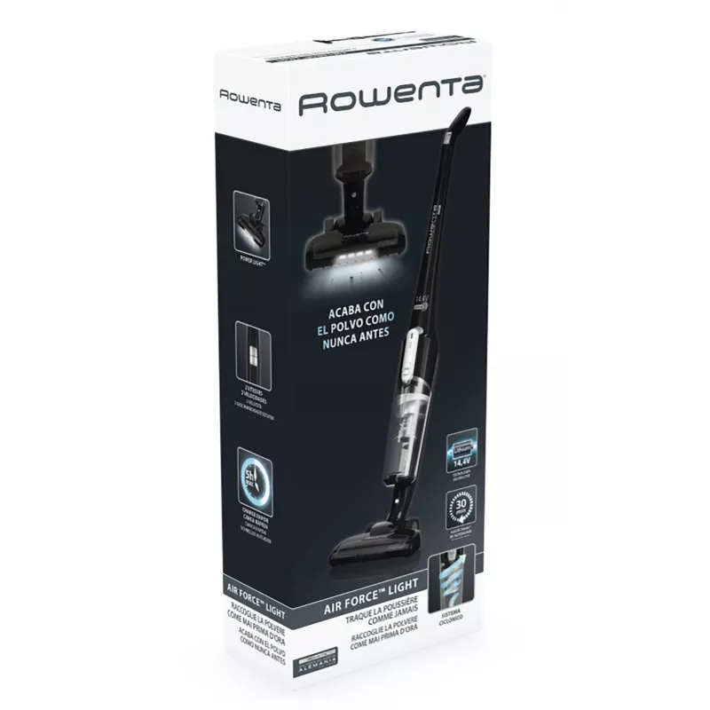Rowenta Air Force Light RH6545 aspirador escoba batería en seco sin bolsa 0,65 L negro