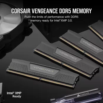 CORSAIR memoria 32GB (2x16GB) DDR5 DRAM 6400MT/s CL36 kit de memoria Vengeance – negro