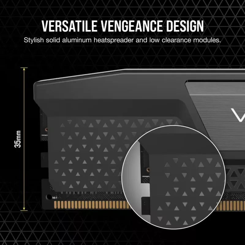 CORSAIR memoria 32GB (2x16GB) DDR5 DRAM 6400MT/s CL36 kit de memoria Vengeance – negro