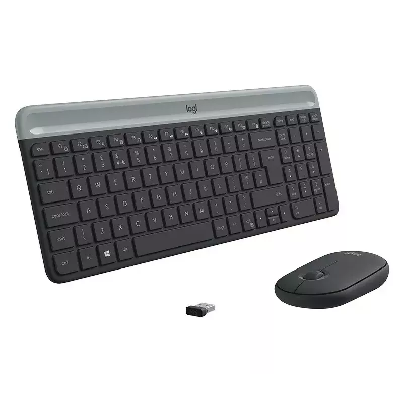 Logitech MK470 teclado + ratón inalámbricos, grafito, ratón incluido, QWERTY US, USB