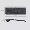 Logitech MK470 teclado + ratón inalámbricos, grafito, ratón incluido, QWERTY US, USB