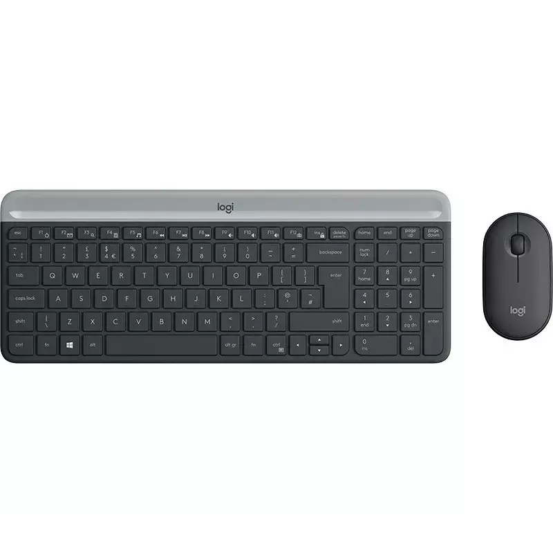 Logitech MK470 teclado + ratón inalámbricos, grafito, ratón incluido, QWERTY US, USB