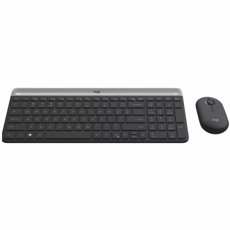 Logitech MK470 teclado + ratón inalámbricos, grafito, ratón incluido, QWERTY US, USB