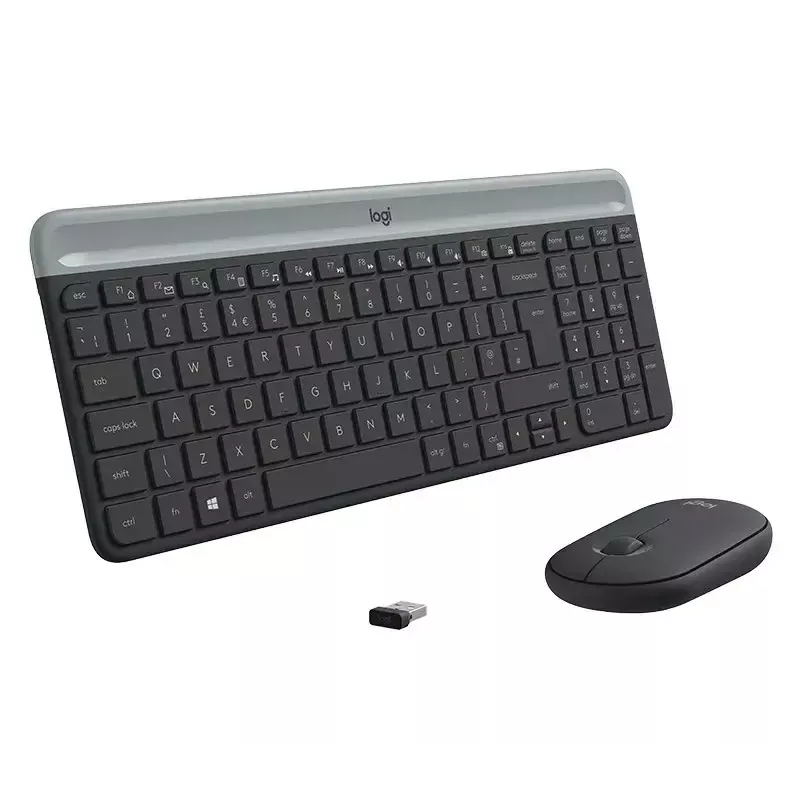 Logitech MK470 teclado + ratón inalámbricos, grafito, ratón incluido, QWERTY US, USB