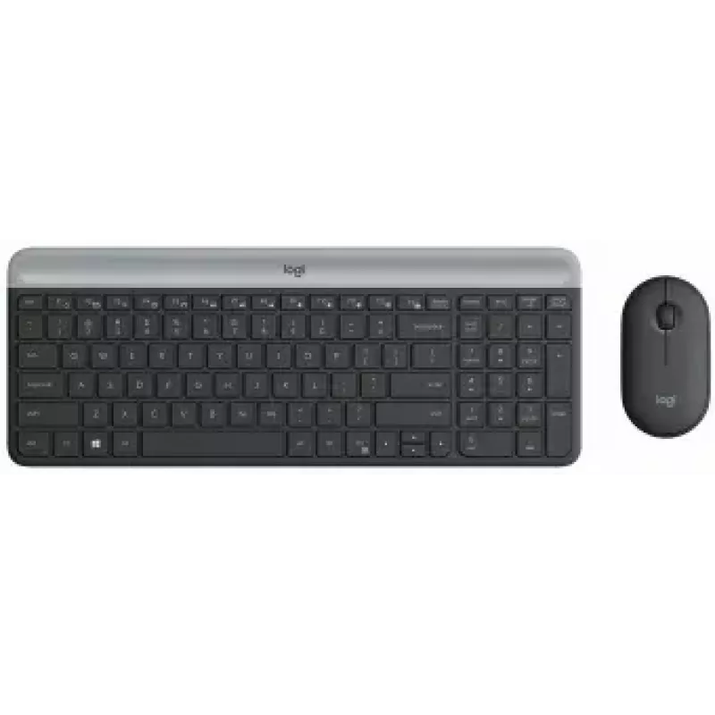 Logitech MK470 teclado + ratón inalámbricos, grafito, ratón incluido, QWERTY US, USB