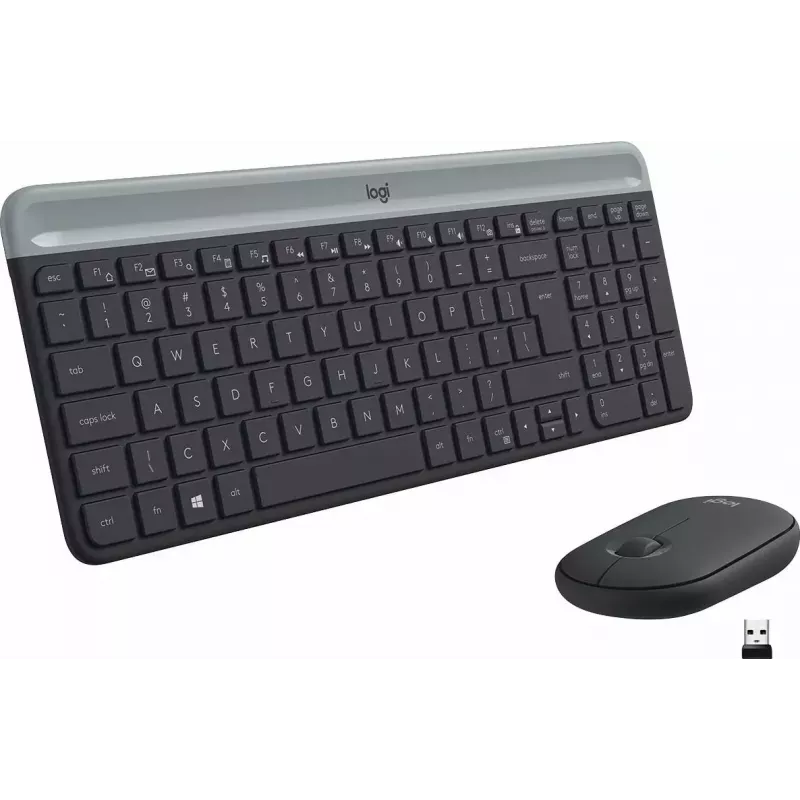 Logitech MK470 teclado + ratón inalámbricos, grafito, ratón incluido, QWERTY US, USB
