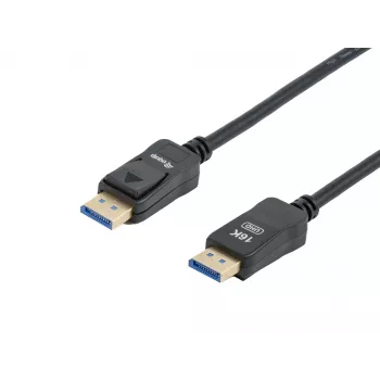 Equip cable DisplayPort 2.1, 2,0 m, 16K/60Hz, 40 Gbit/s, 2 m, DisplayPort, DisplayPort, conector macho, conector macho, 15360 x 8640 píxeles