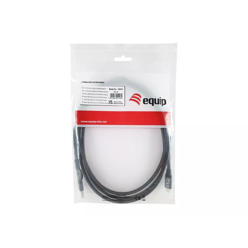 Equip 128432 cable USB USB 3.2 Gen 2x2 2 m USB A/USB C USB C negro