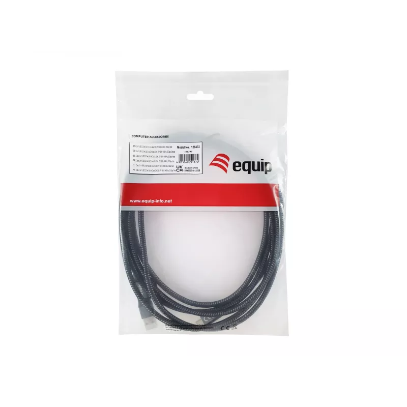 Equip 128433 cable USB USB 3.2 Gen 2x2 3 m USB A/USB C USB C negro