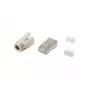 Equip Cat.6A RJ45 set de conectores macho apantallados 100 uds. acero inoxidable transparente blanco