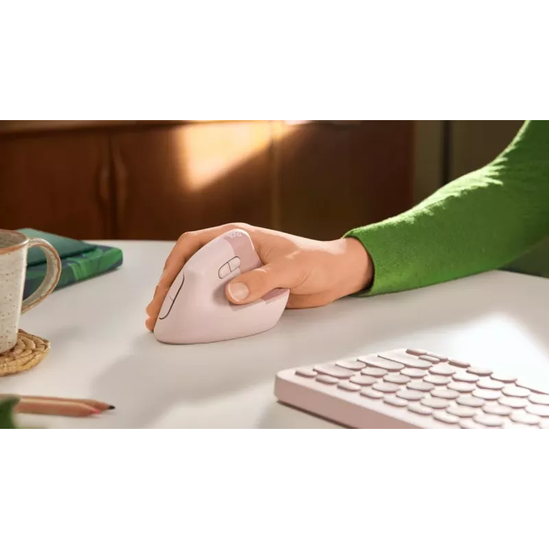 LOGITECH Lift Ratón inalámbrico para diestros Rosa / Dark Rose