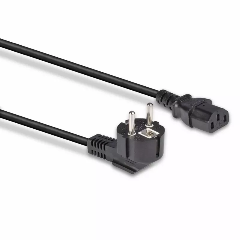 Lindy 3m Cable de alimentación Schuko conector macho 2 pines a IEC C13, Negro, 3 m, CEE7/7, Conector hembra C13