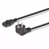 Lindy 3m Cable de alimentación Schuko conector macho 2 pines a IEC C13, Negro, 3 m, CEE7/7, Conector hembra C13