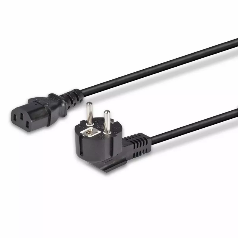 Lindy 3m Cable de alimentación Schuko conector macho 2 pines a IEC C13, Negro, 3 m, CEE7/7, Conector hembra C13