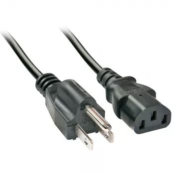 Lindy 2m Cable de alimentación US 3 pines a C13, 2 m, Conector hembra C13