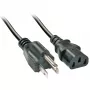 Lindy 2m Cable de alimentación US 3 pines a C13, 2 m, Conector hembra C13