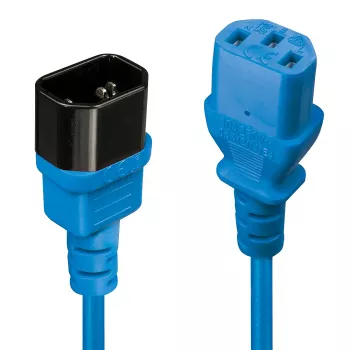 Lindy 1m Cable alargador IEC C13, Azul