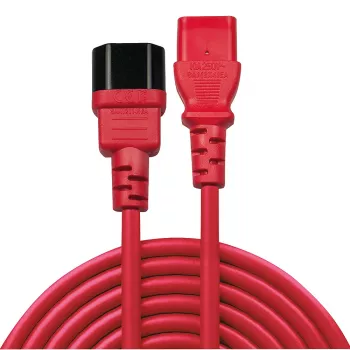 Lindy 1m Cable alargador IEC, Rojo