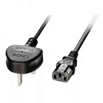 Lindy 2m Cable de alimentación UK a IEC C13