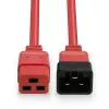 Lindy 1m Cable alargador IEC C19 a C20, Rojo