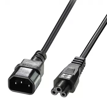 Lindy 3m Cable de alimentación C5 a C14, sin plomo, 3 m, Conector hembra C14, Conector hembra C5