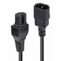 Lindy 2m Cable de alimentación IEC C14 a IEC C15 'Hot Condition', Negro