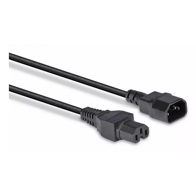 Lindy 2m Cable de alimentación IEC C14 a IEC C15 'Hot Condition', Negro