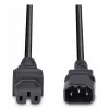 Lindy 2m Cable de alimentación IEC C14 a IEC C15 'Hot Condition', Negro