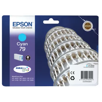 Epson Tower of Pisa Singlepack cian 79 DURABrite Ultra tinta, rendimiento estándar, cian, 1 ud.