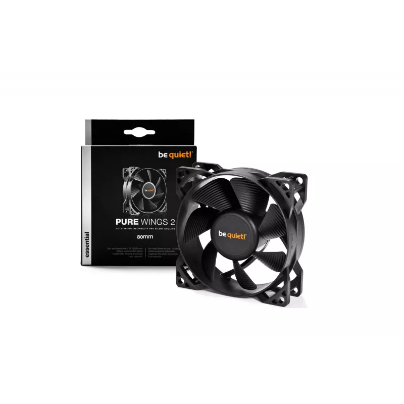 be quiet PURE WINGS 2, ventilador para caja de PC de 80mm 8 cm negro