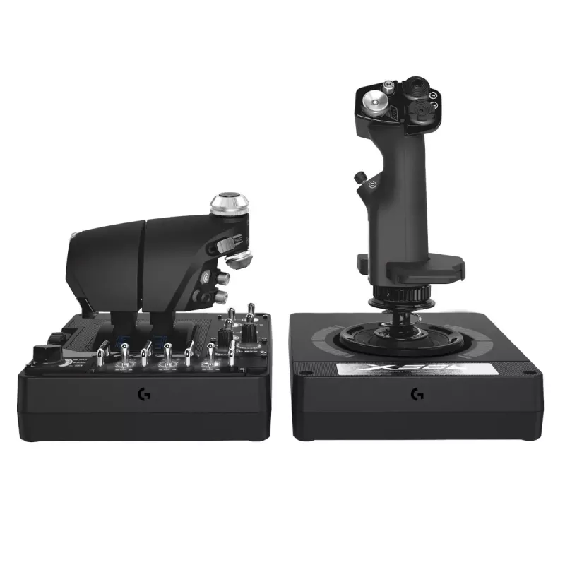 Logitech G X56 H.O.T.A.S. joystick y acelerador (Saitek Pro Flight X56 Rhino), con cable USB, PC, negro