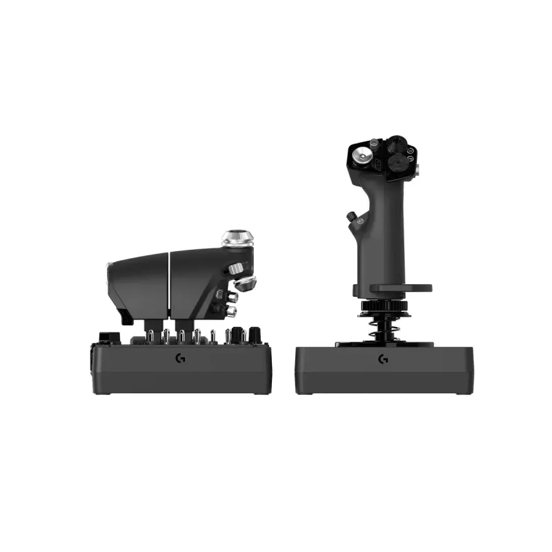 Logitech G X56 H.O.T.A.S. joystick y acelerador (Saitek Pro Flight X56 Rhino), con cable USB, PC, negro
