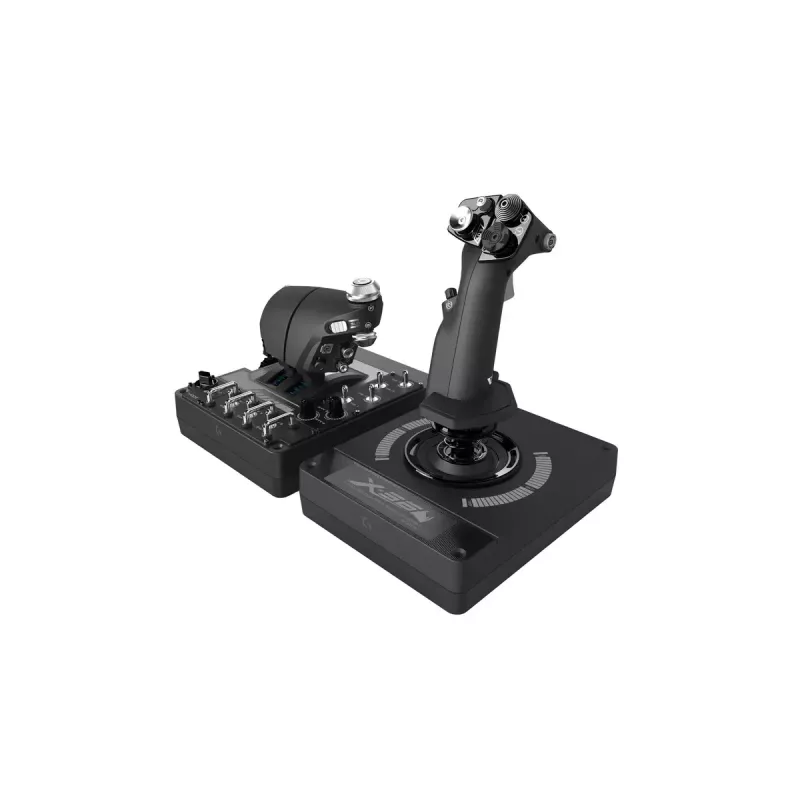 Logitech G X56 H.O.T.A.S. joystick y acelerador (Saitek Pro Flight X56 Rhino), con cable USB, PC, negro